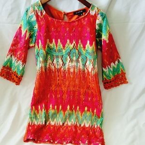 My Michelle lace boho print dress sz 10